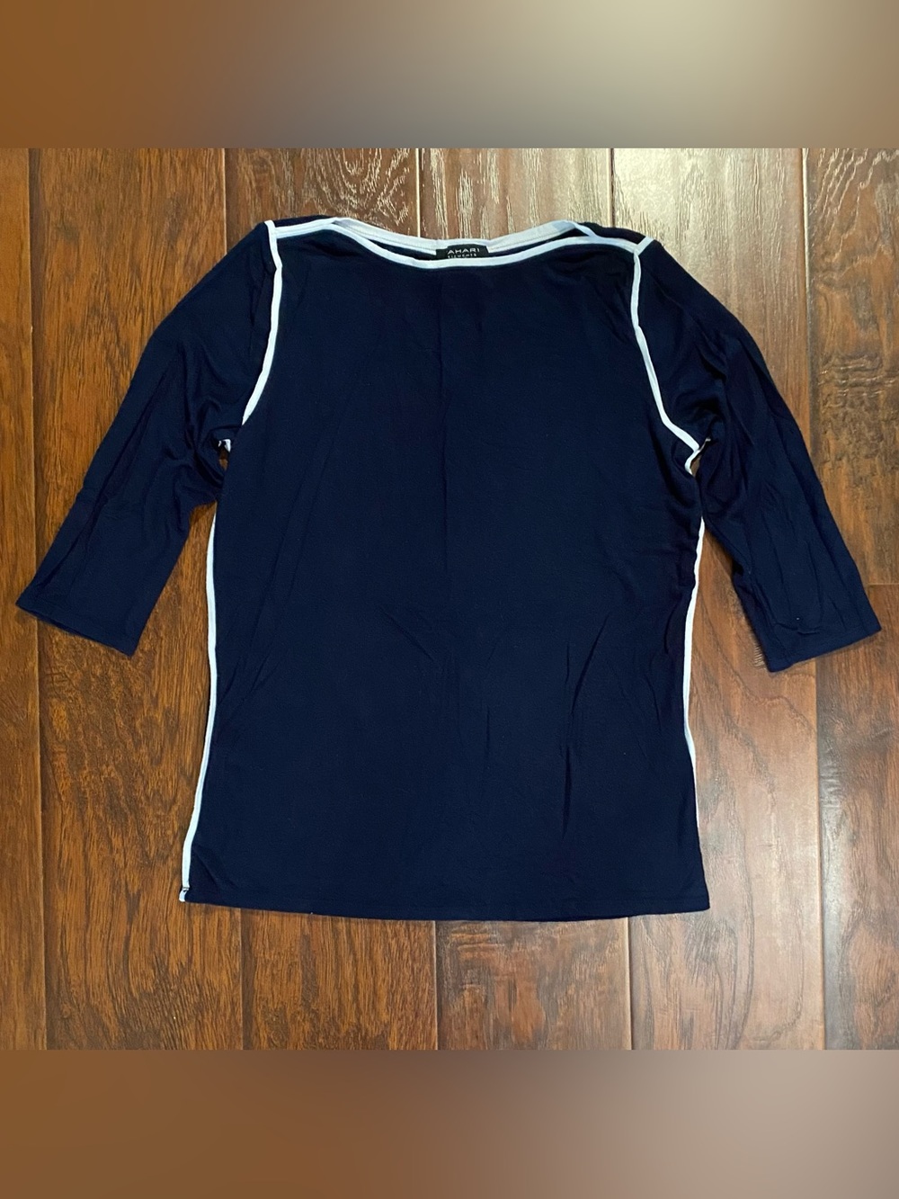 Navy Women's Boatneck Top - size small